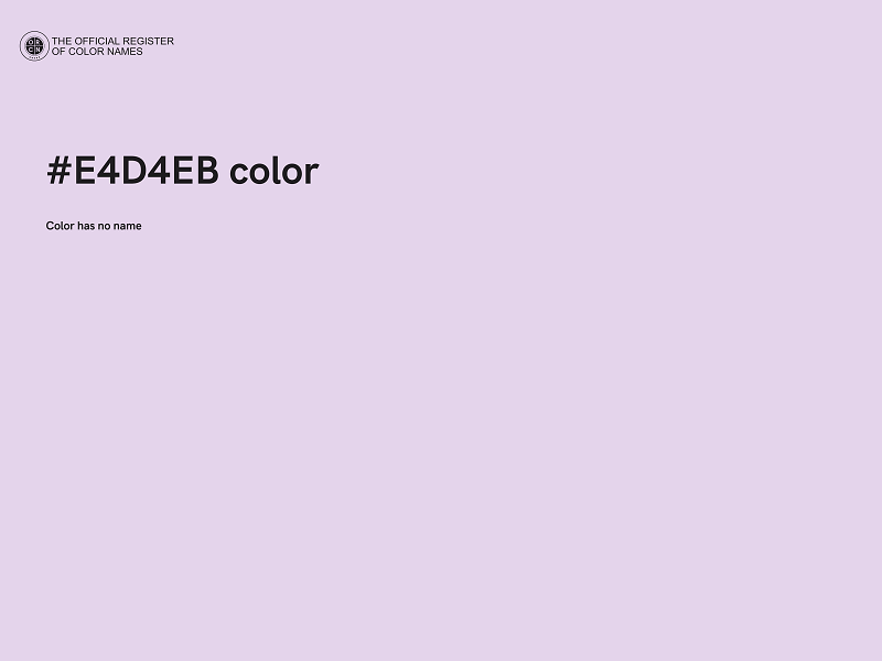 #E4D4EB color image