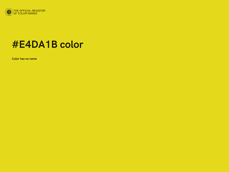 #E4DA1B color image