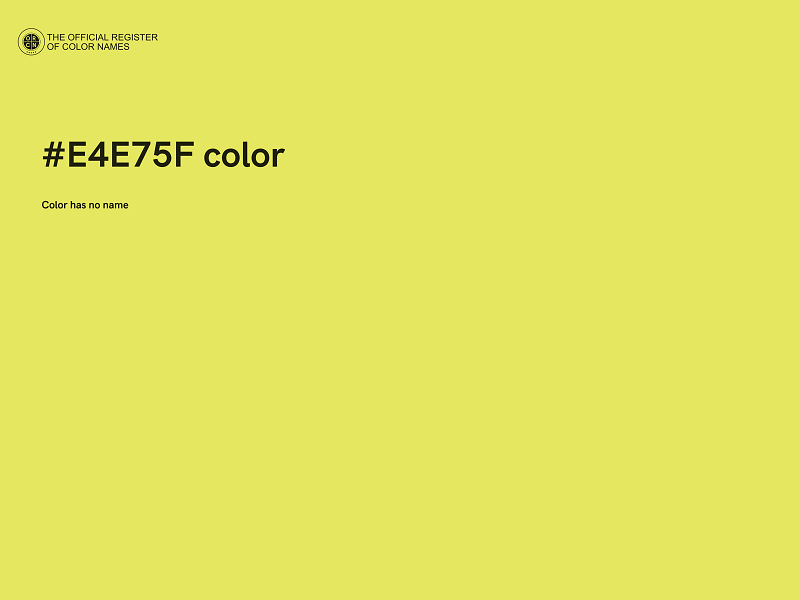 #E4E75F color image