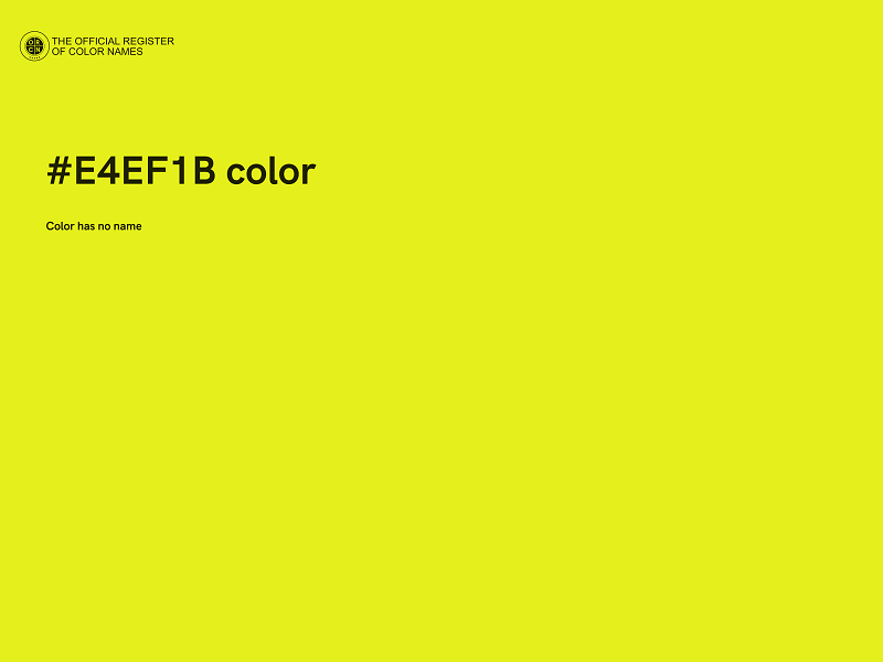 #E4EF1B color image