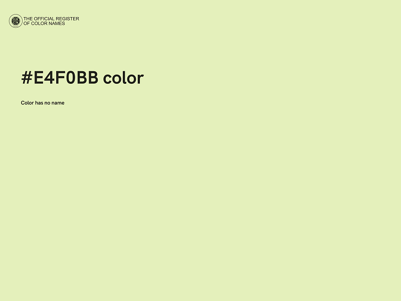 #E4F0BB color image