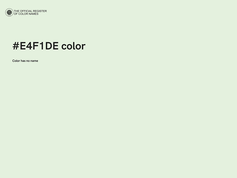 #E4F1DE color image