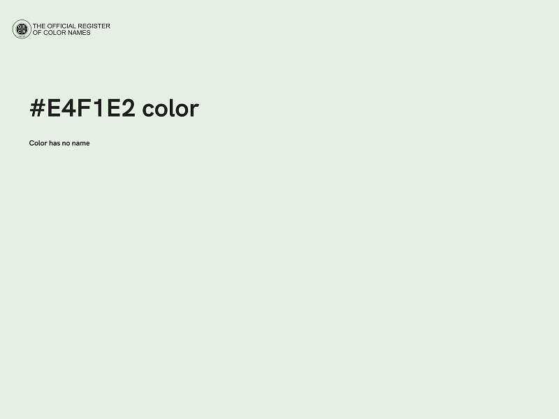 #E4F1E2 color image