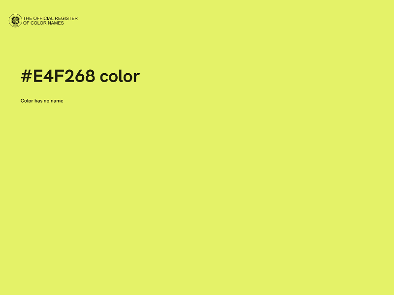 #E4F268 color image