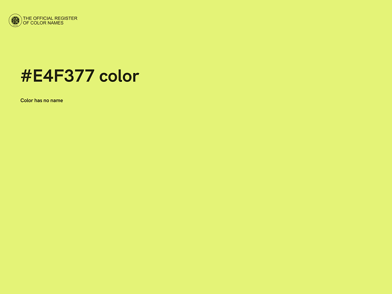 #E4F377 color image