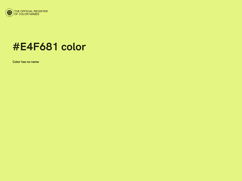 #E4F681 color image