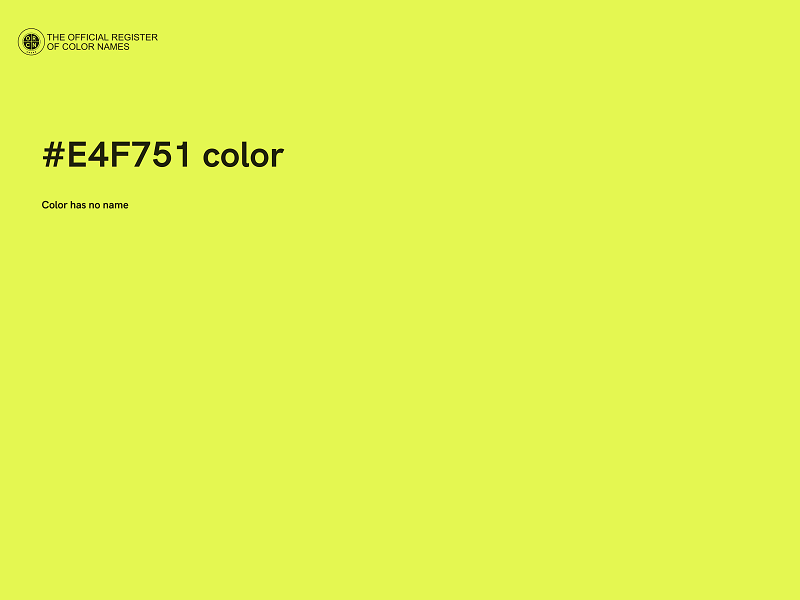 #E4F751 color image