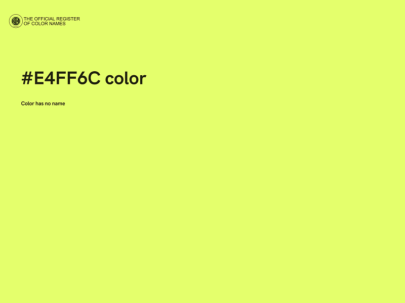 #E4FF6C color image