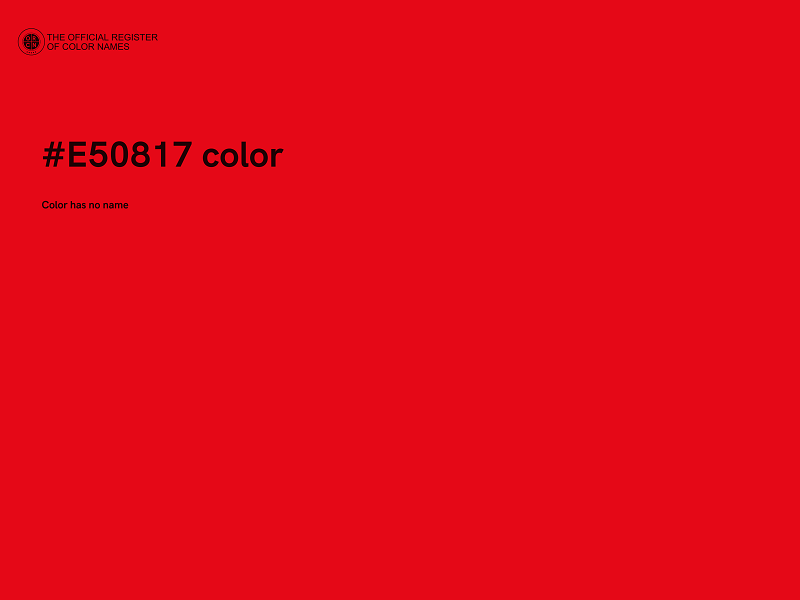 #E50817 color image