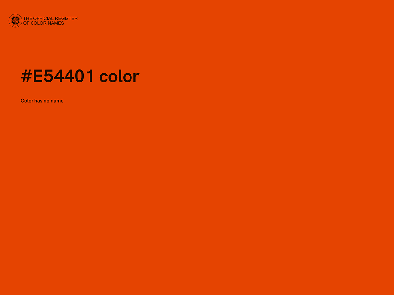 #E54401 color image