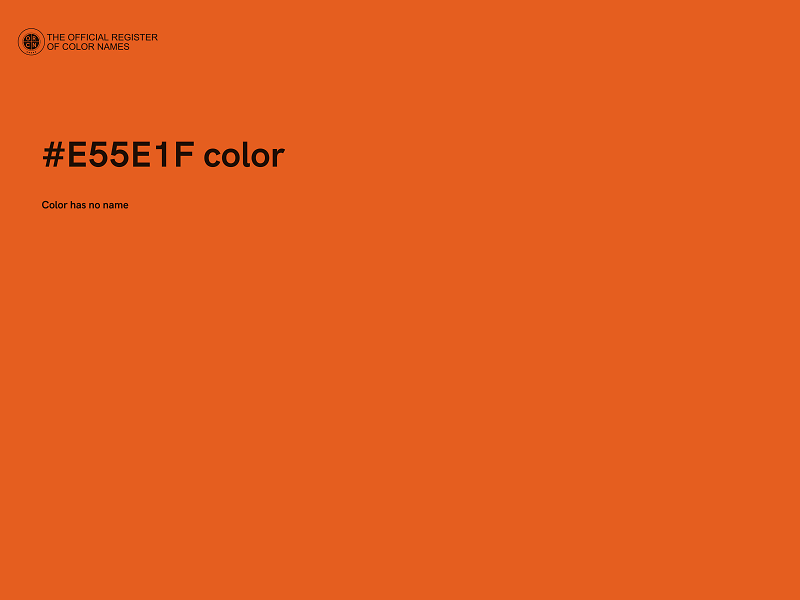 #E55E1F color image