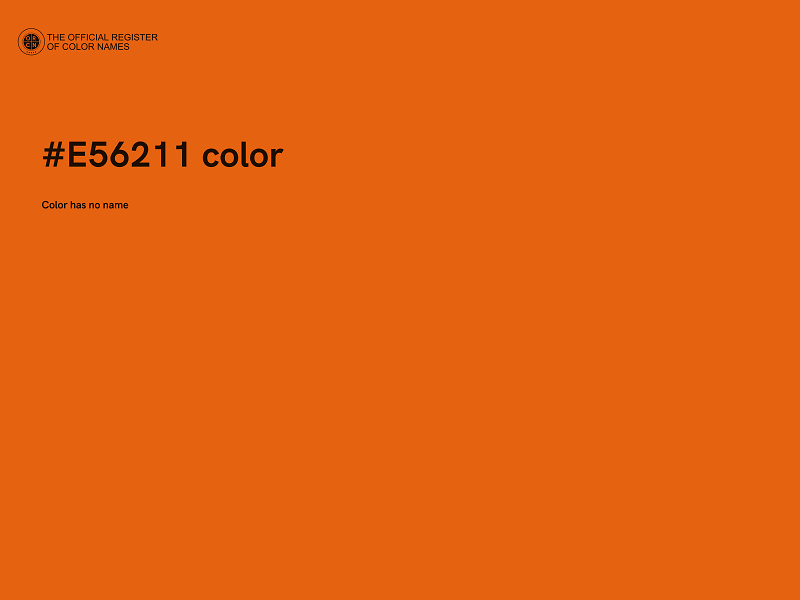 #E56211 color image