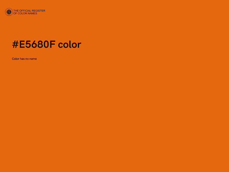 #E5680F color image