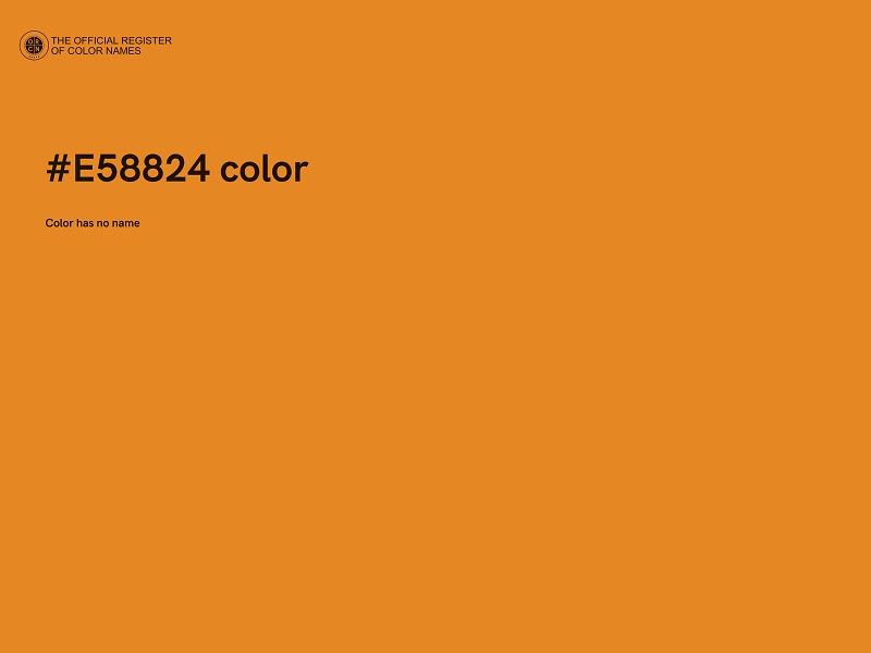 #E58824 color image