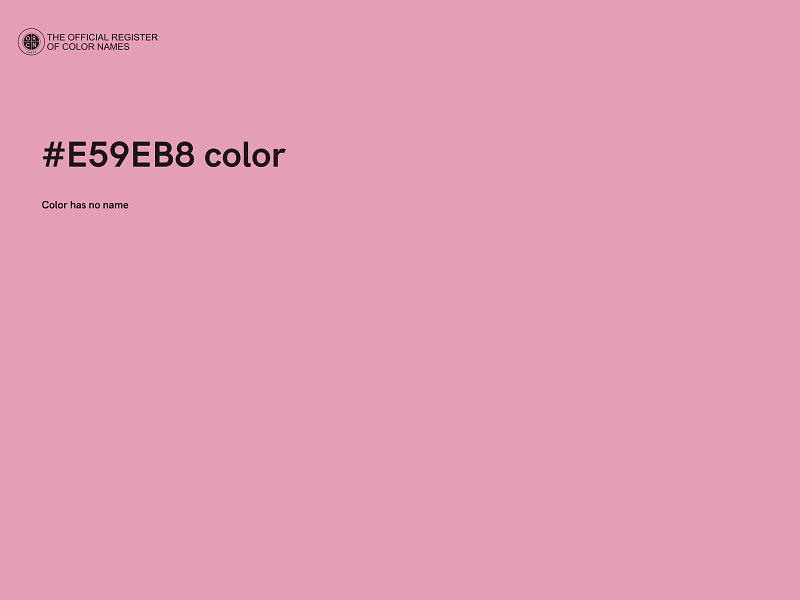 #E59EB8 color image