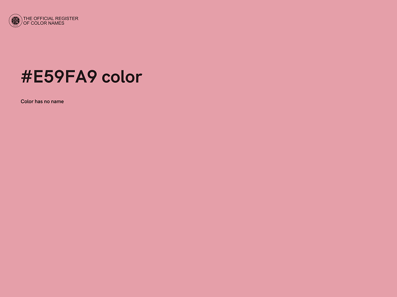 #E59FA9 color image