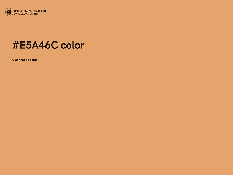 #E5A46C color image