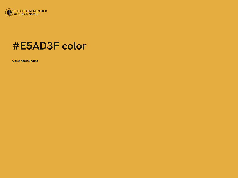 #E5AD3F color image