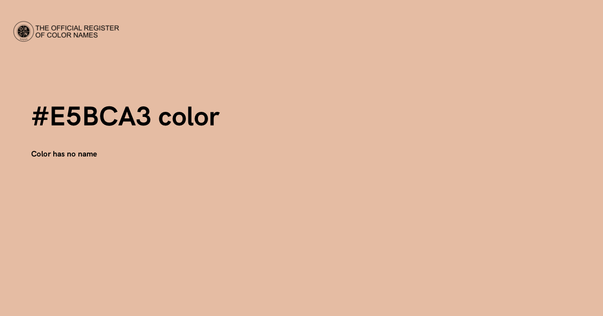 Color #E5BCA3 - The Official Register of Color Names