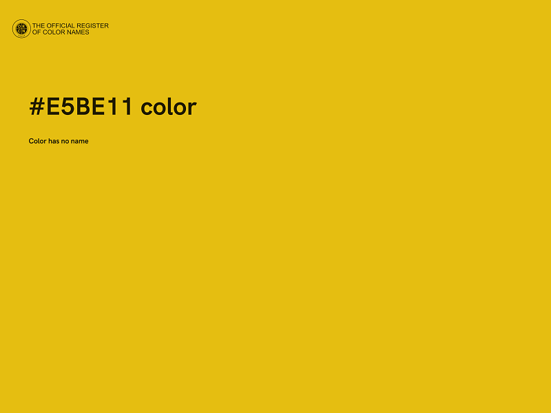 #E5BE11 color image