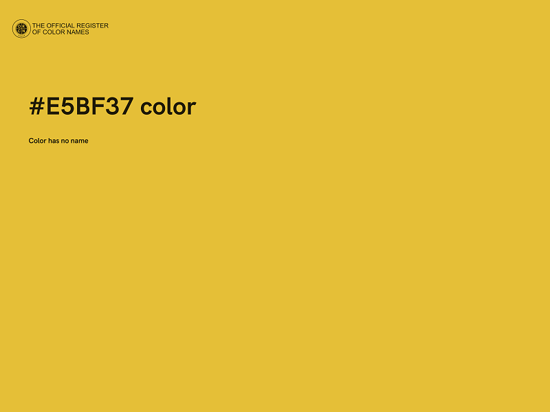 #E5BF37 color image