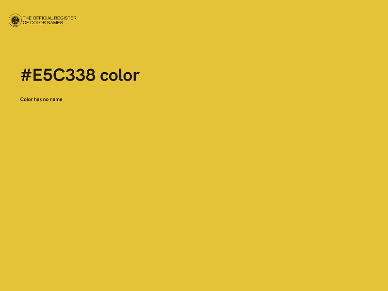 #E5C338 color image