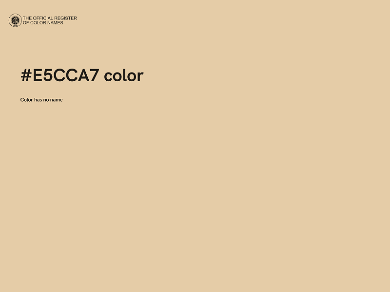 #E5CCA7 color image