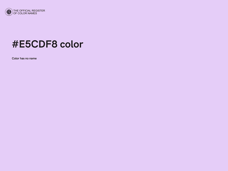 #E5CDF8 color image