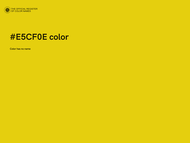 #E5CF0E color image