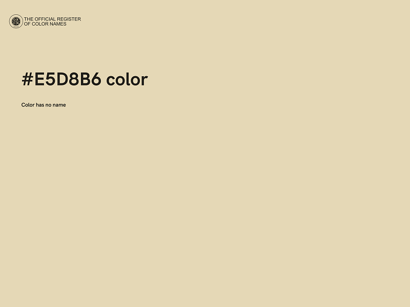 #E5D8B6 color image