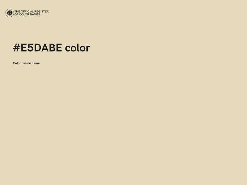 #E5DABE color image