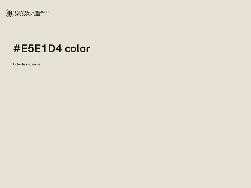 #E5E1D4 color image