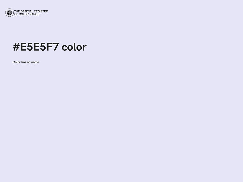 #E5E5F7 color image