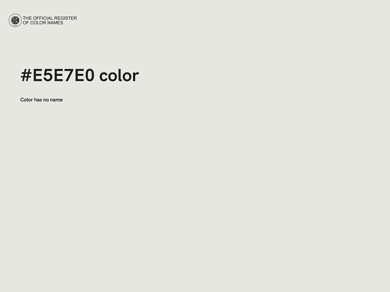 #E5E7E0 color image