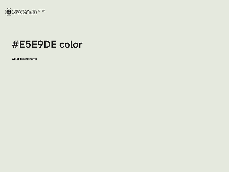 #E5E9DE color image