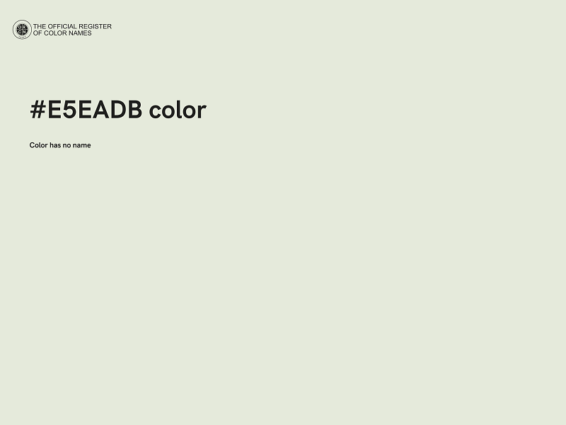 #E5EADB color image