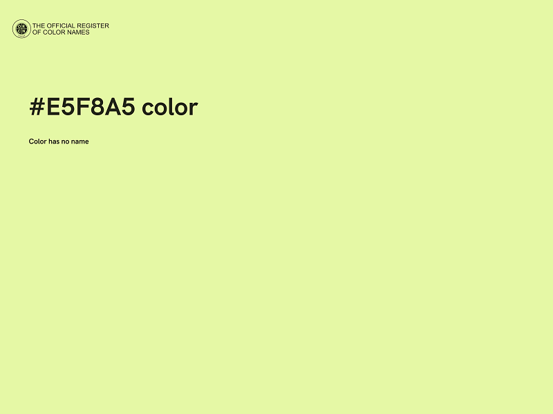 #E5F8A5 color image