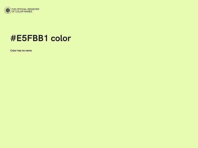 #E5FBB1 color image