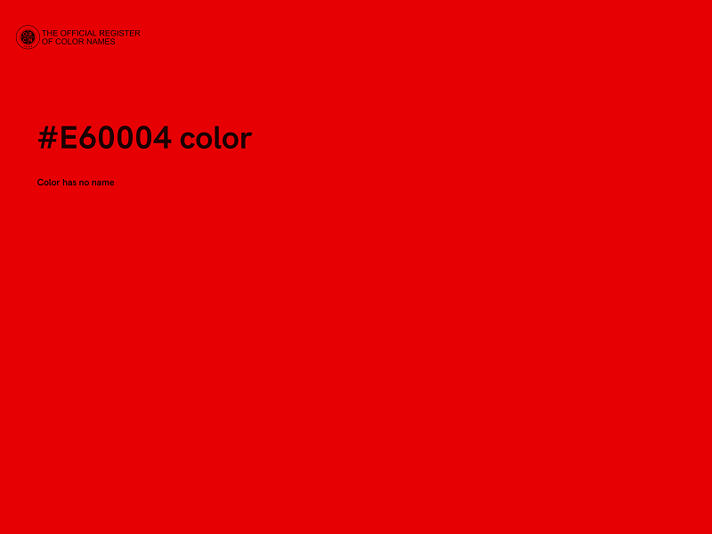 #E60004 color image