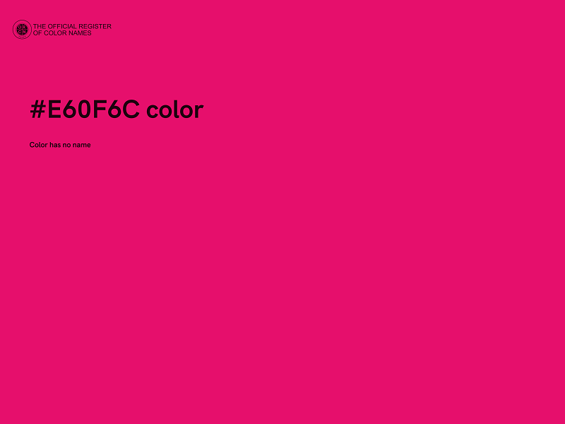 #E60F6C color image