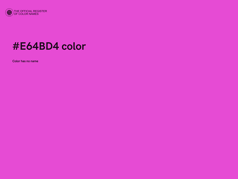 #E64BD4 color image