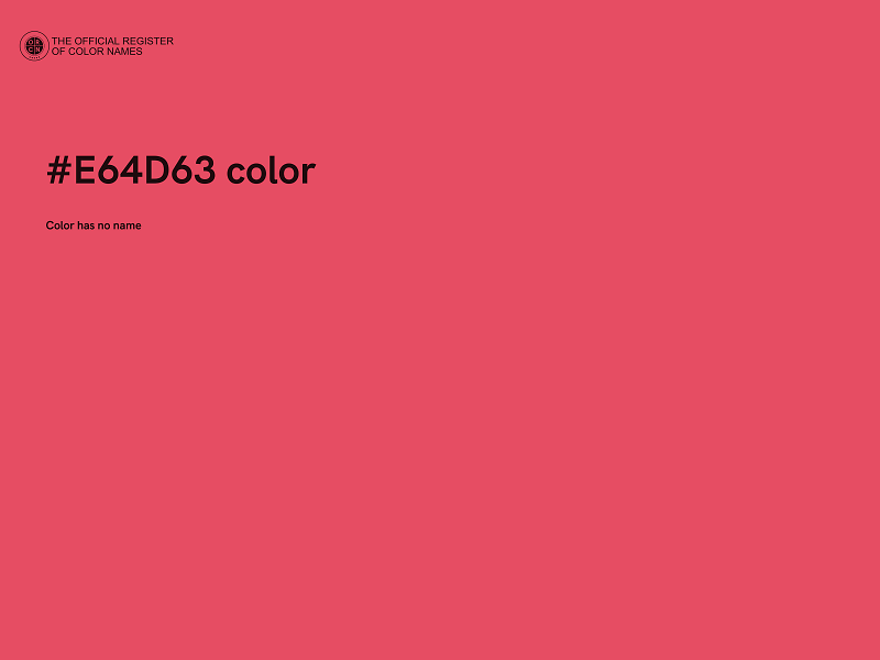 #E64D63 color image