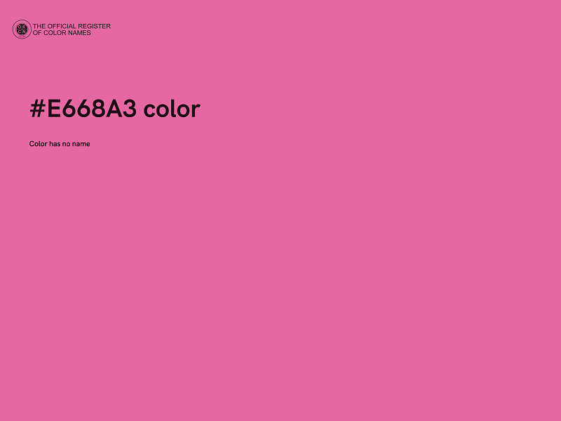 #E668A3 color image