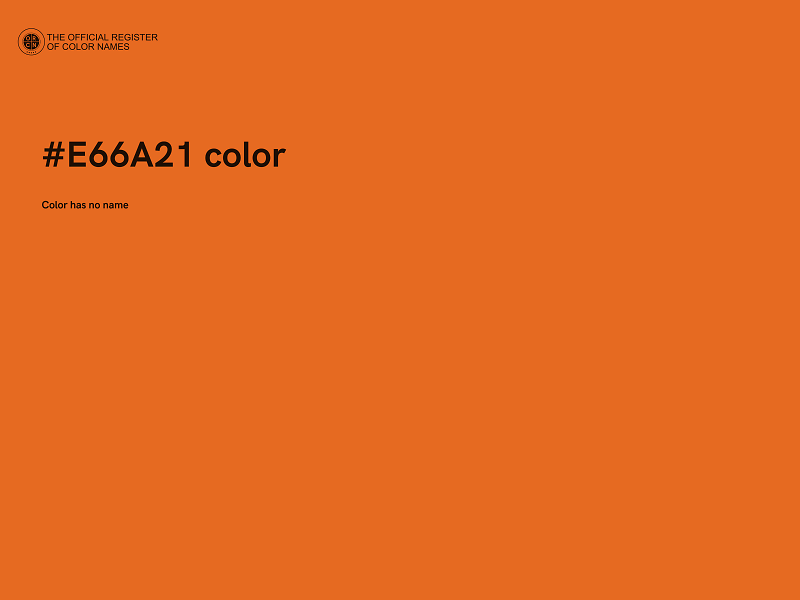 #E66A21 color image