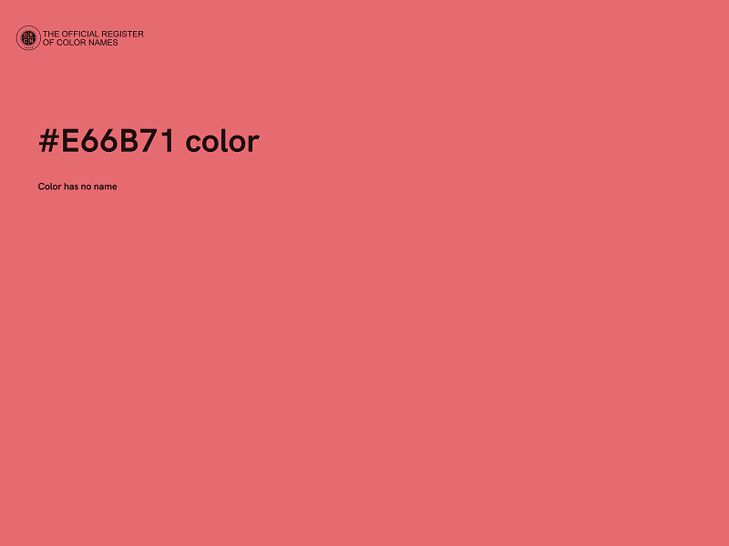 #E66B71 color image