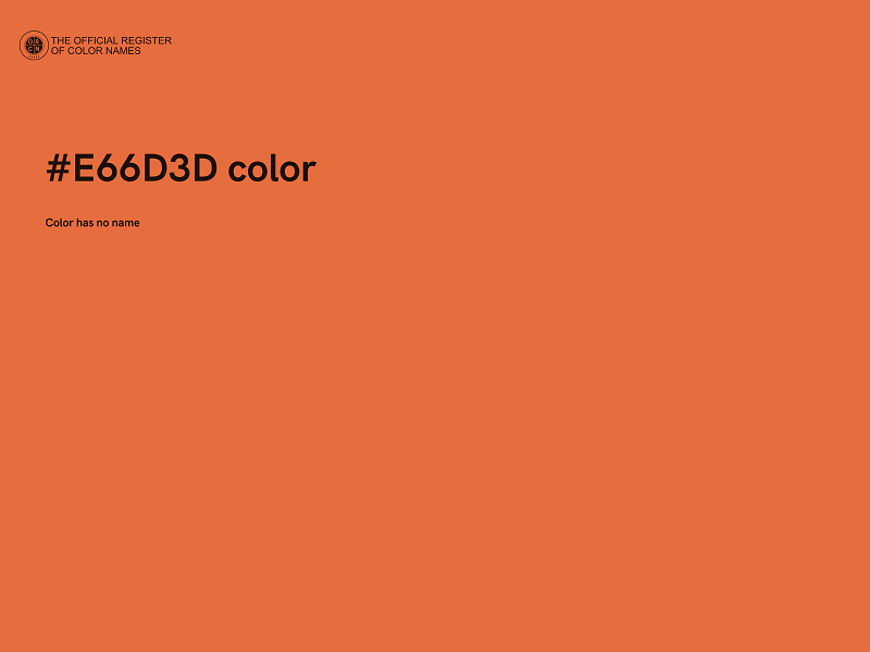 #E66D3D color image