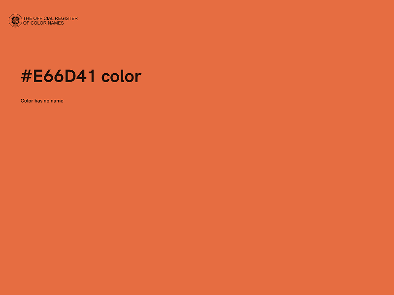 #E66D41 color image