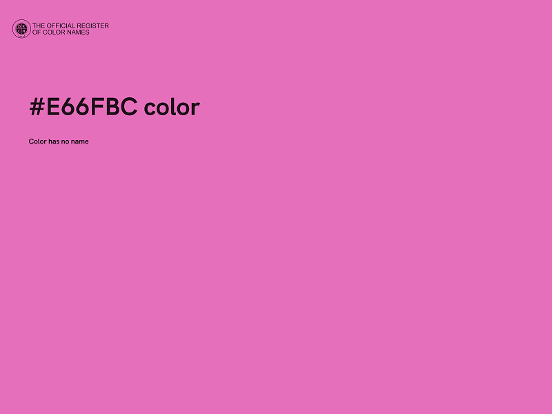 #E66FBC color image