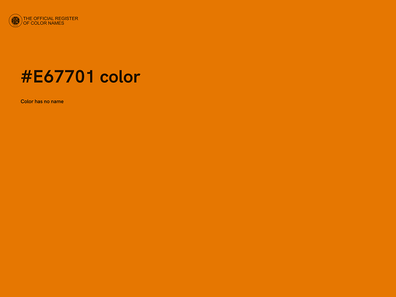 #E67701 color image