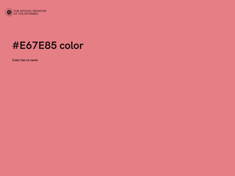 #E67E85 color image